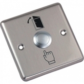 AT-H801B Кнопка выхода металлическая, НО/НЗ, 86х86мм, цвет серебро